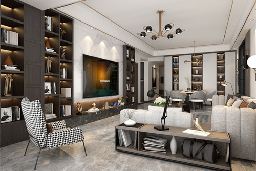 玉林市英華小區輕奢風格三居室裝修案例