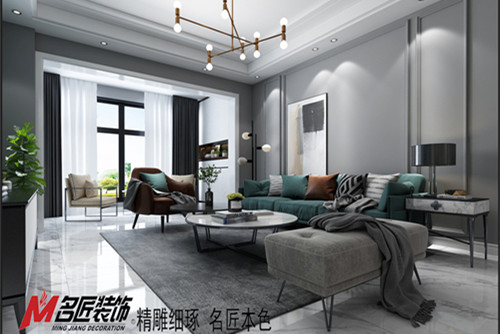 梧州市百貨倉(cāng)庫(kù)宿舍現(xiàn)代簡(jiǎn)約風(fēng)格三居室裝修案例