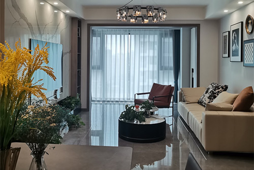 德陽市金山國際現(xiàn)代簡約風(fēng)格三居室裝修案例