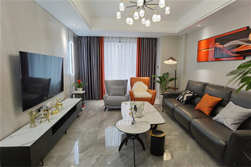 德陽市金山國際現(xiàn)代簡約風(fēng)格三居室裝修案例