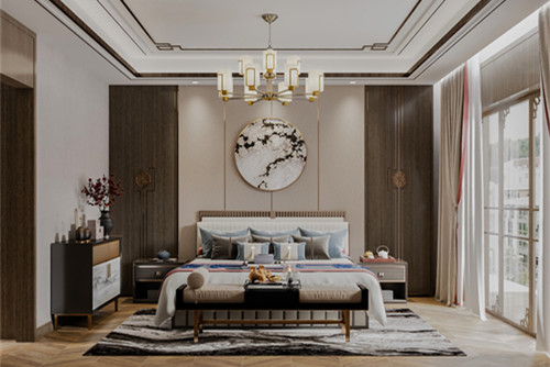 淮安市德匯公館新中式風格別墅裝修案例