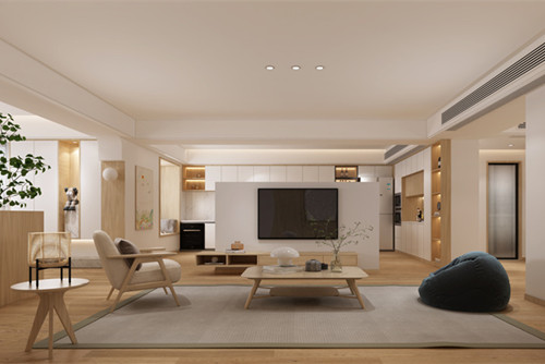 潮州市安居樓現(xiàn)代簡約風格三居室裝修案例