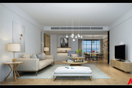 湛江市方圓云山詩意現代簡約風格三居室裝修案例