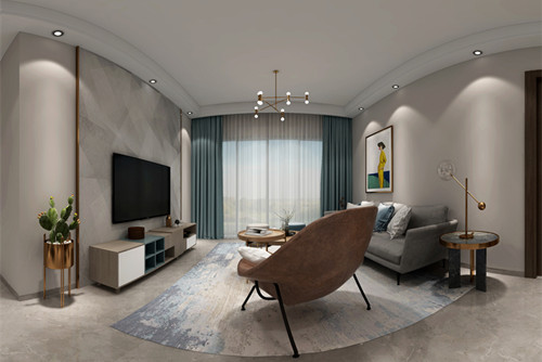 惠州市保利陽光城現(xiàn)代簡約風格三居室裝修案例