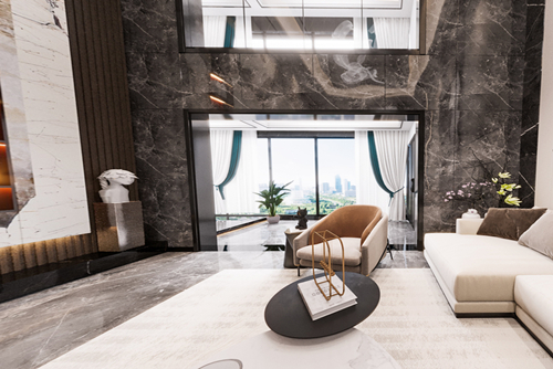 潮州市庵埠亨利北路工行宿舍現代風格別墅裝修案例