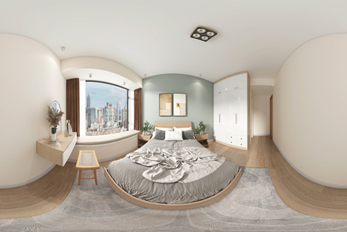 江門市方直瓏湖灣北歐風格三居室裝修案例