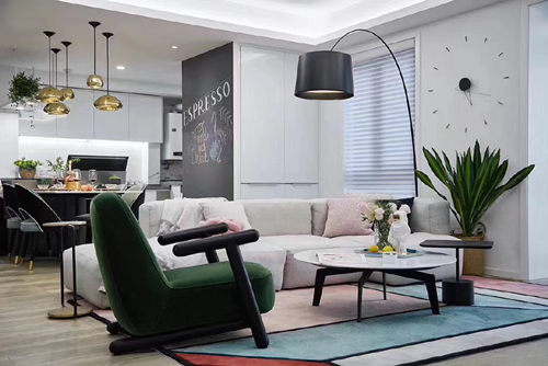 江門市潮連玫瑰園北歐風(fēng)格三居室裝修案例