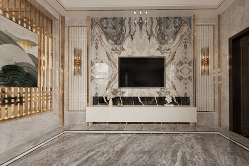 清遠市萬科華府歐式風格別墅裝修案例