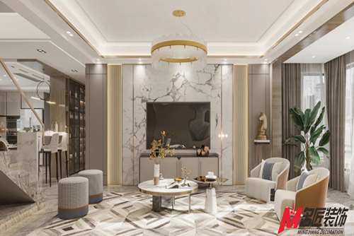 福州市濱江正榮府現代風格四居室裝修案例