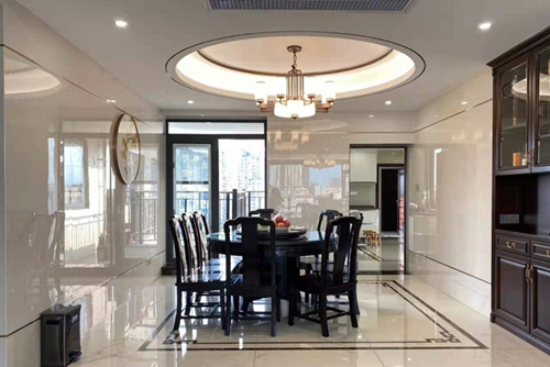 河源市匯景九里灣新中式風格別墅裝修案例