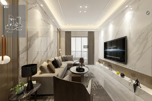 廣州市南華時代城輕奢風格四居室裝修案例