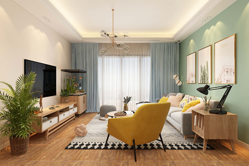 廣州市濱江西路小區北歐風格四居室裝修案例