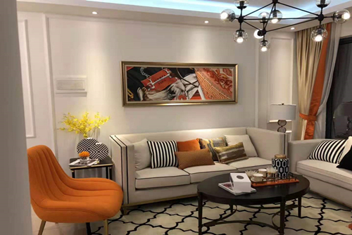 海口市奧林匹克花園現代簡約風格三居室裝修案例