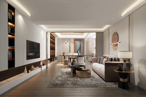 海口市奧林匹克花園現代風格別墅裝修案例