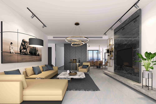 海口市港島花園現代簡約風格四居室裝修案例