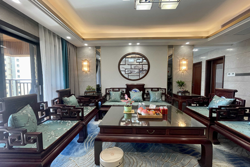 江門市新會玉圭園新中式風格四居室裝修案例