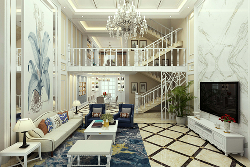 曲靖市鳳凰城一期歐式風格別墅裝修案例