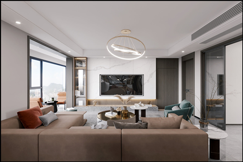 佛山市保利閱江臺現代風格平層裝修案例