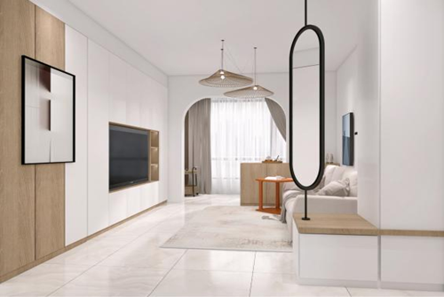 汕頭市雙悅灣現(xiàn)代簡約風(fēng)格三居室裝修案例