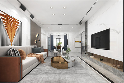 中山市華盈四季藍天輕奢風格五居室裝修案例