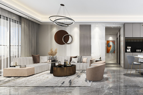 中山市嘉怡華庭輕奢風(fēng)格三居室裝修案例