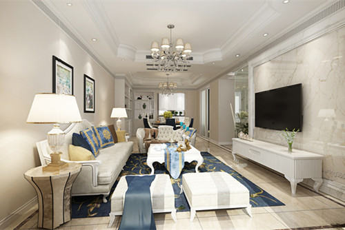 中山市合生帝景城現代簡約風格三居室裝修案例