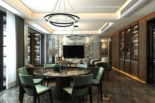 中山市海倫國際現(xiàn)代簡約風(fēng)格四居室裝修案例