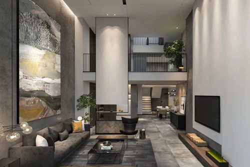 潮州市安盛花苑現代簡約風格別墅裝修案例