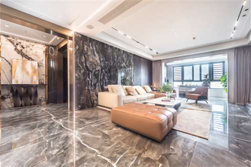 海口市和泓海棠府輕奢風格四居室裝修案例