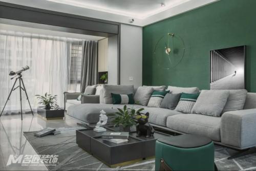 海口市環球100寶龍城現代簡約風格三居室裝修案例