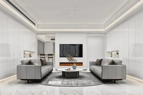 汕頭市濠悅灣現代簡約風格四居室裝修案例