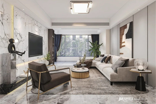 汕頭市君悅南灣現代簡約風格四居室裝修案例